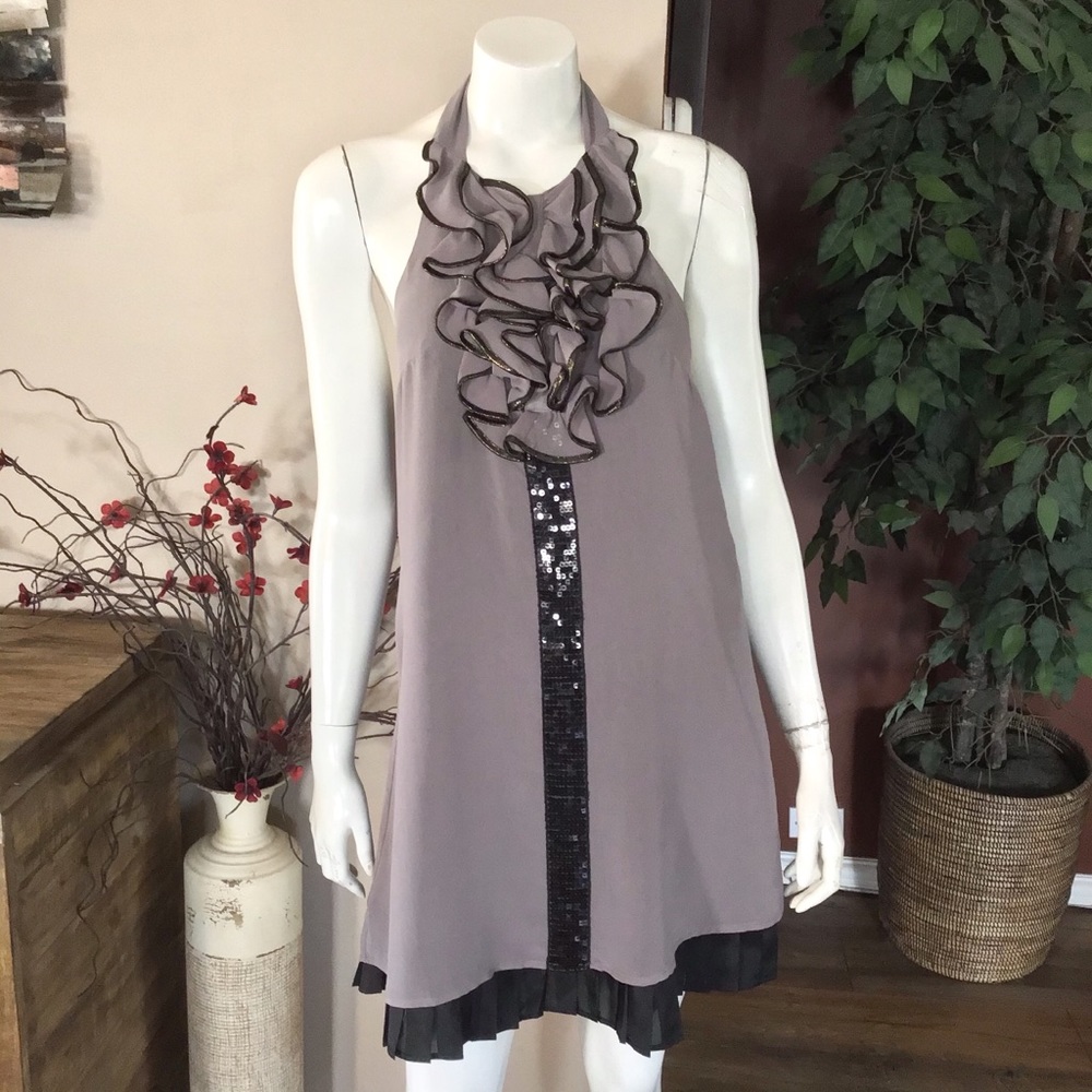 MM Couture by Miss Me Silk Halter Dress